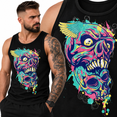 TANK TOP HORROR SKULL COLOR 2